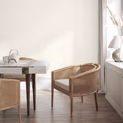 Vymura Santine Trellis White Silver Wallpaper M95680