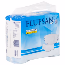 Flufsan Adult Diapers Disposable Unisex Incontinence Underwear 15 pcs Size M