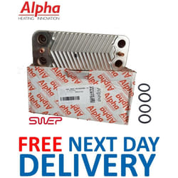 Alpha CD 28C 28X SWEP DHW 16 Plate Heat Exchanger 1.022221 Genuine Part *NEW*
