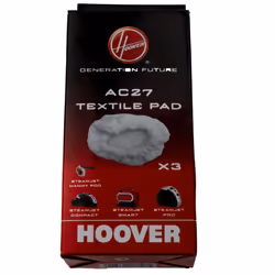 Hoover AC27 Textile Steam Mop Pad (Pack Of 3) HVR35601392