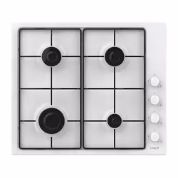 Candy Idea CHW6LWW, White, Built-in, 60 cm, Gas, Stainless steel, 4 zone(s)