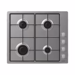 Candy Idea CHW6LX, Stainless steel, Built-in, 60 cm, Gas, Stainless steel, 4 zone(s)