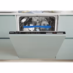 Candy Brava CDIN 2D620PB-80E, Fully built-in, Full size (60 cm), Grey, White, Buttons, LED