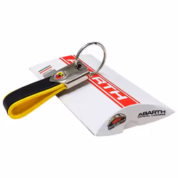 Abarth Official Key Ring  Yellow Carbon