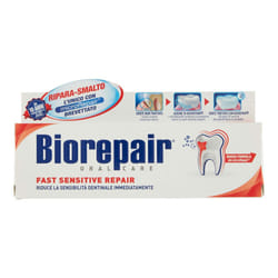 Biorepair:Fast Sensitive Repair Toothpaste with microRepair, New Formula  2.5 Fluid Ounce (75ml) Tube [ Italian Import ]