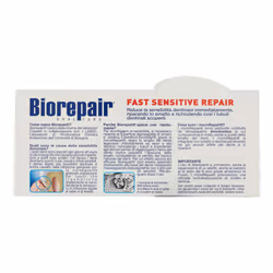 Biorepair:Fast Sensitive Repair Toothpaste with microRepair, New Formula  2.5 Fluid Ounce (75ml) Tube [ Italian Import ]