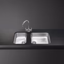 Smeg UM30 kitchen sink Flush-mounted sink Rectangular Stainless steel