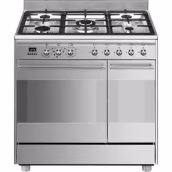 Smeg Concert Classic Cooker SCB92MX8 Stainless steel, Freestanding cooker, Stainless steel, Buttons, Front, 1.2 m, Enamel