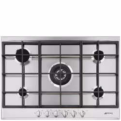 Smeg P272XGH, Stainless steel, Built-in, 75 cm, Gas, Stainless steel, 5 zone(s)