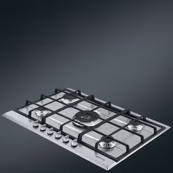 Smeg P272XGH hob Stainless steel Built-in 75 cm Gas 5 zone(s)