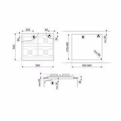 Smeg Victoria Hob SR964NGH Black - Additional view 6