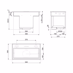 Smeg Universal Hood KSEG58PXE Stainless steel