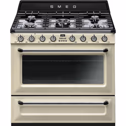 Smeg TR90P9, Freestanding cooker, Cream, Buttons, Front, 1.2 m, Electronic
