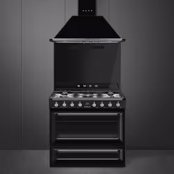 Smeg TR90BL9 cooker Freestanding cooker Electric Gas Black