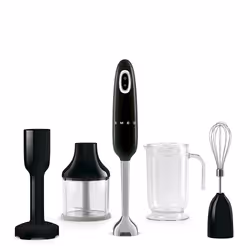 Smeg Hand Blender with Accessories Black HBF02BLEU, Immersion blender, 1.5 m, 700 W, Black