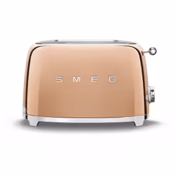 Smeg TSF01RGUK, 2 slice(s), Rose gold, Stainless steel, Buttons, Rotary, LED, 950 W