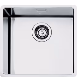 Smeg VFU50SFR, Flush-mounted sink, Rectangular, Stainless steel, Stainless steel, 1 bowls, Circle