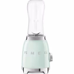 Smeg PBF01PGUK Retro 50s Style Personal Blender, 2 x Bottles-To-Go, 2 Speed Settings, 600ml, 300W, Pastel Green