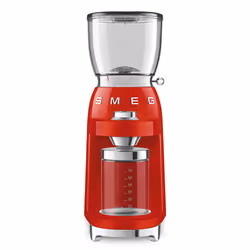 Smeg 50's Style Coffee Grinder CGF11RDEU Red, Burr grinder, 350 g, Conical burr, Stainless steel, Red, Transparent, Plastic, ...