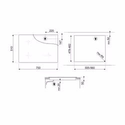 Smeg Universal Hob SIB2741D Black - Additional view 8