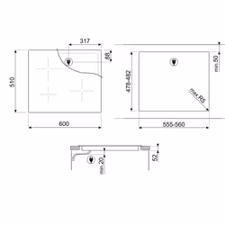 Smeg SI2641DUK hob Black Built-in 60 cm Zone induction hob 4 zone(s) - Additional view 6