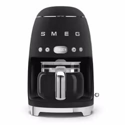 Smeg 50's Style Drip Filter Coffee Machine DCF02BLMEU Black, Drip coffee maker, 1.4 L, Ground coffee, 1050 W, Black