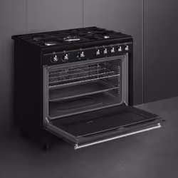 Smeg Concert CX91GMBL cooker Range cooker Electric Gas Black - Additional view 5
