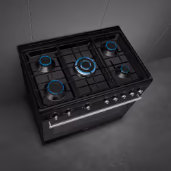 Smeg Concert CX91GMBL cooker Range cooker Electric Gas Black - Additional view 6
