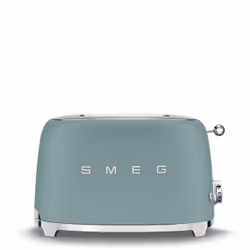 Smeg TSF01EGMUK, 2 slice(s), Chrome, Green, Plastic, Stainless steel, Buttons, Level, Rotary, 950 W, 220 - 240 V