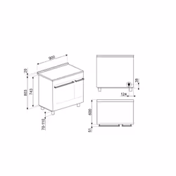 Smeg Symphony Classic Cooker C92IPX2 Stainless steel - Additional view 8