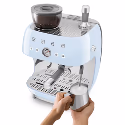 Smeg 50's Style Espresso Coffee Machine EGF03PBEU Pastel Blue - Additional view 5