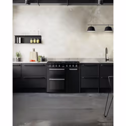 Smeg Concert CX93GMBL cooker Freestanding cooker Electric Gas Black - Additional view 6