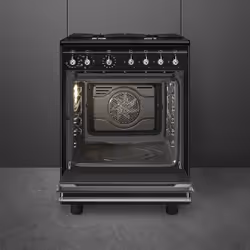 Smeg Concert CX61GMBL cooker Freestanding cooker Electric Gas Black - Additional view 4