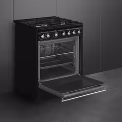 Smeg Concert CX61GMBL cooker Freestanding cooker Electric Gas Black - Additional view 5