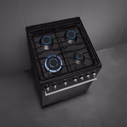 Smeg Concert CX61GMBL cooker Freestanding cooker Electric Gas Black - Additional view 6