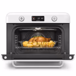 Smeg COF01WHUK steam oven Small Black, Stainless steel Buttons, Rotary - Additional view 6
