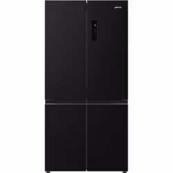 Smeg FQI60KD, Freestanding, French door, Black, LED, On door, R600a