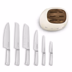 Smeg KBSF02CR knife block Slot knife block Plastic, Stainless steel, Wood Chrome, Cream, Wood - Additional view 7