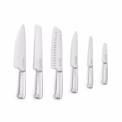 Smeg KBSF02PB knife block Slot knife block Plastic, Stainless steel, Wood Blue, Chrome, Wood - Additional view 4