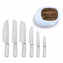 Smeg KBSF02PB knife block Slot knife block Plastic, Stainless steel, Wood Blue, Chrome, Wood - Additional view 7