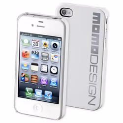 Cellularline Momo Design, Cover, Apple, iPhone 4/4S, Silver, White
