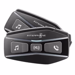 Interphone U-COM 16 DOUBLE PACKAGE, 1600 m, A2DP, AVRCP, Black, Waterproof, IP67, 8 h