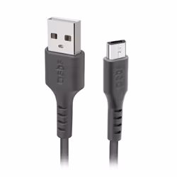 SBS Charging cable with USB 2.0 and Micro-USB outputs, 2 m, USB A, Micro-USB B, USB 2.0, Black