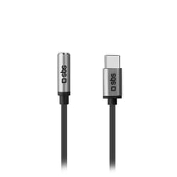 SBS TEADAPTJACKTYCK mobile phone cable Black 0.15 m USB C 3.5mm