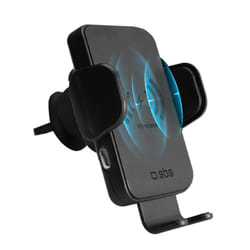 SBS Automatic Car Holder with QI Fast Charger 15W Active holder Mobile phone/Smartphone Black
