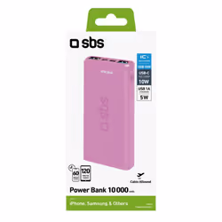 SBS TTBB10000FASTP power bank Lithium Polymer (LiPo) 10000 mAh Pink