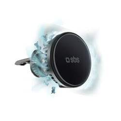 SBS TESUPFANWIR15W mobile device charger Smartphone Black USB Wireless charging Auto