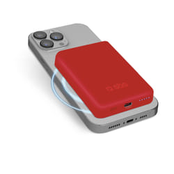 SBS TEBB5000MAG1CR power bank Lithium Polymer (LiPo) 5000 mAh Wireless charging Red