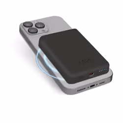 SBS TEBB5000MAG1CK, 5000 mAh, Lithium Polymer (LiPo), Wireless charging, Black