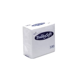 100 PCS BULKY SOFT White Paper Napkins 24CM X 24CM TISSUES Restaurant Catering 2-PLY (1)